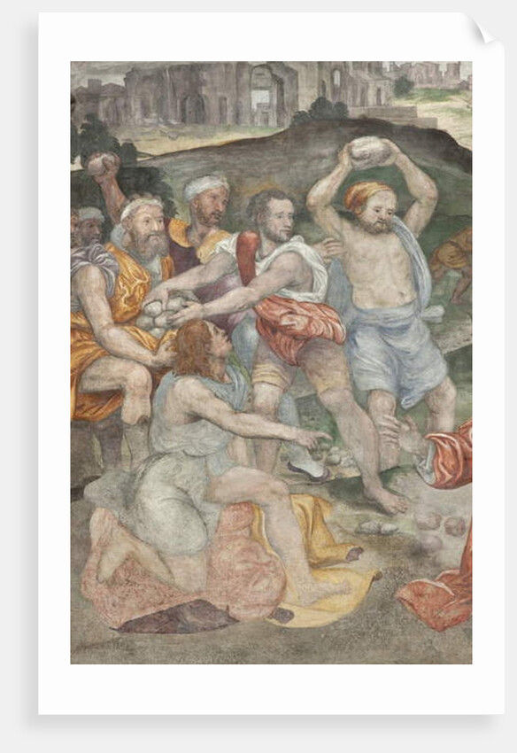 The Martyrdom of Saint Stephen, detail, Left Chapel by Aurelio Luini