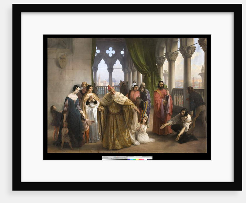 The last meeting between Jacopo Foscari and his family before being exiled, 1838-40 by Francesco Hayez