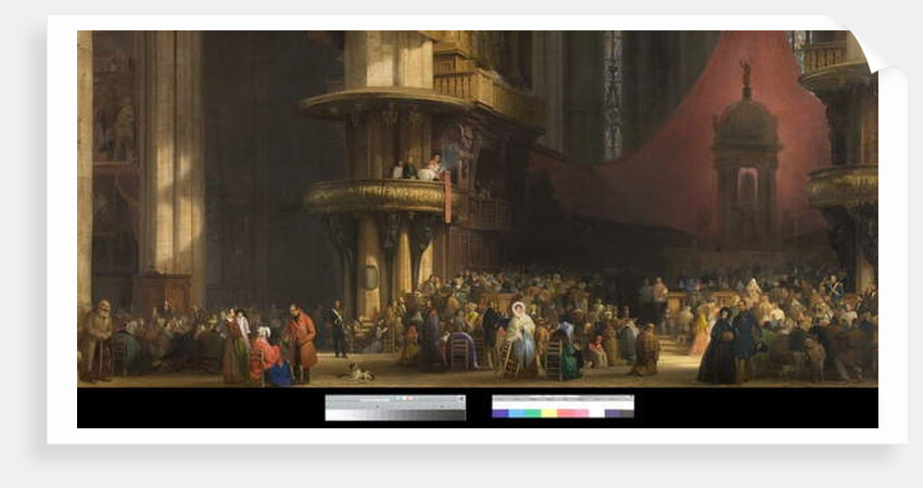 Interior of Milan Cathedral, Italy, 1840 by Luigi Bisi