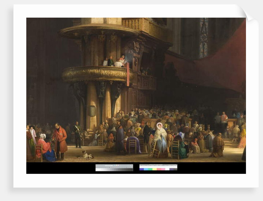 Interior of Milan Cathedral, Italy, 1840 by Luigi Bisi