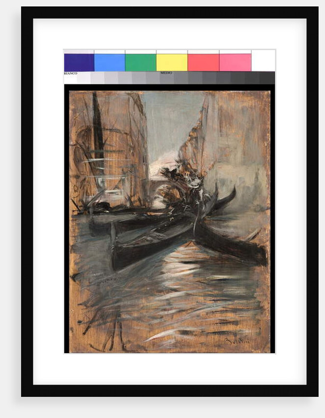 Canal in Venice with gondolas, 1899-1913 by Giovanni Boldini
