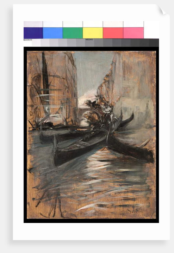 Canal in Venice with gondolas, 1899-1913 by Giovanni Boldini