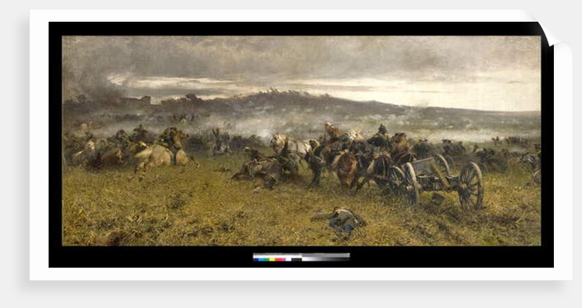 Artillery during the Battle of San Martino, 1887 by Sebastiano de Albertis