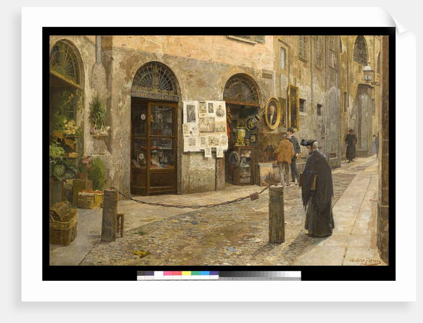 Via San Bernardino alle Ossa in Milan, Italy, 1912 by Arturo Ferrari