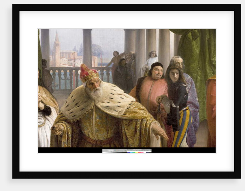 The last meeting between Jacopo Foscari and his family before being exiled, 1838-40 by Francesco Hayez