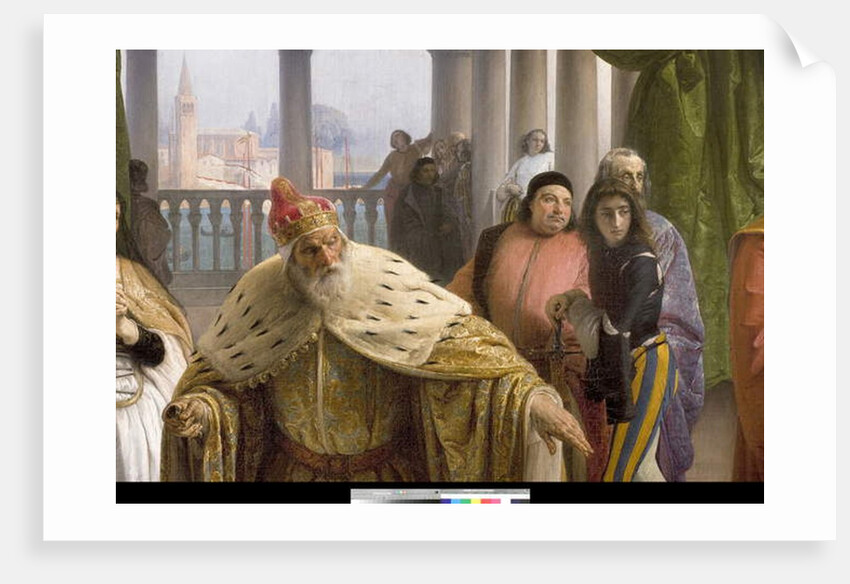 The last meeting between Jacopo Foscari and his family before being exiled, 1838-40 by Francesco Hayez