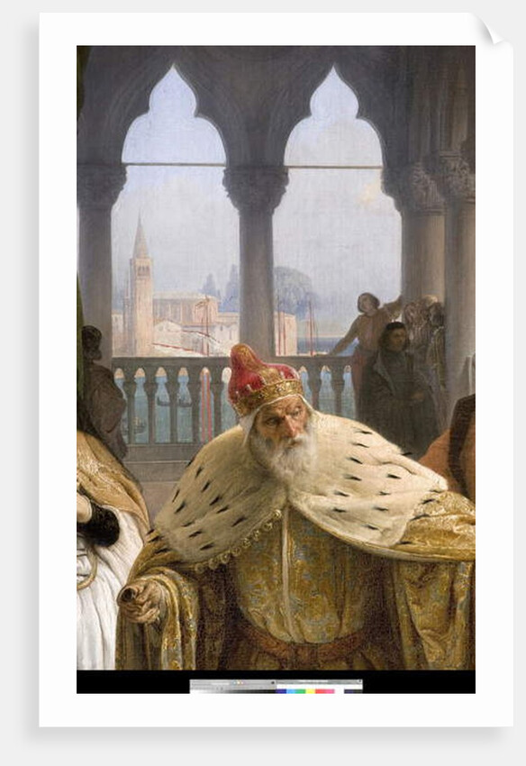 The last meeting between Jacopo Foscari and his family before being exiled, 1838-40 by Francesco Hayez