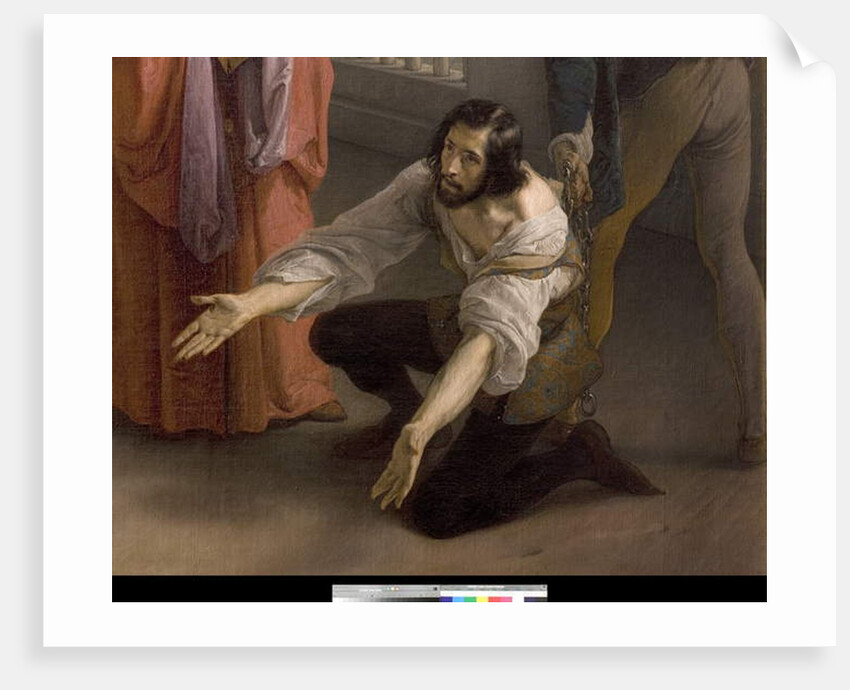 The last meeting between Jacopo Foscari and his family before being exiled, 1838-40 by Francesco Hayez