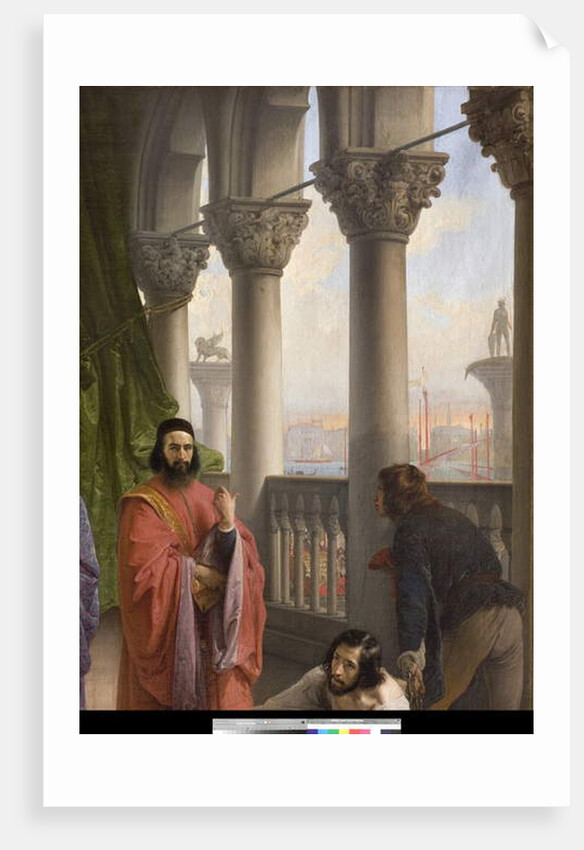 The last meeting between Jacopo Foscari and his family before being exiled, 1838-40 by Francesco Hayez