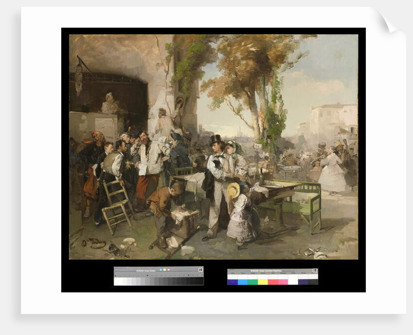 Bulletin announcing the Peace of Villafranca, 1861-62 by Domenico Induno