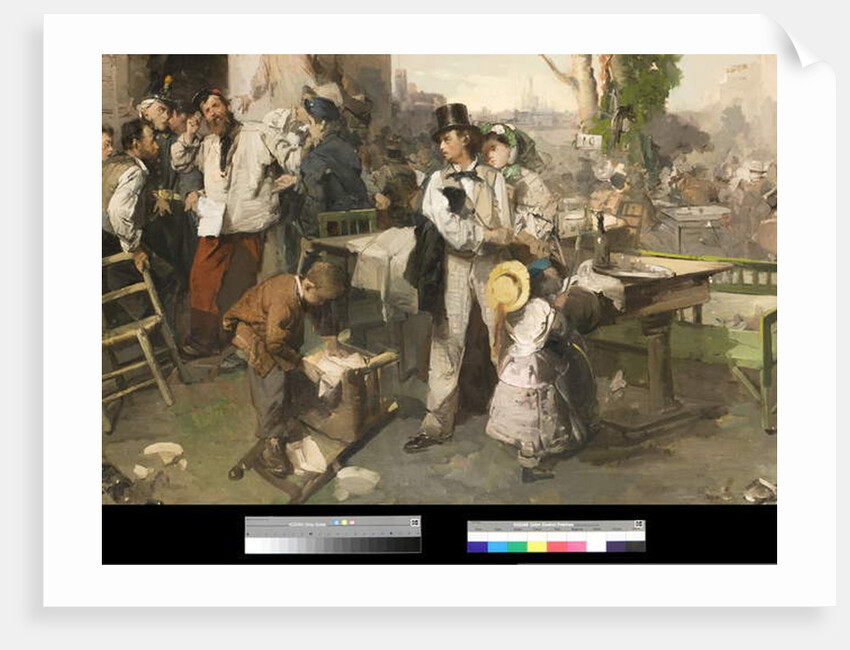 Bulletin announcing the Peace of Villafranca, 1861-62 by Domenico Induno