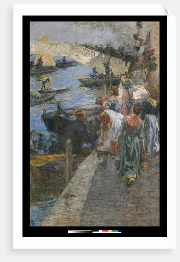 Fire in Chioggia, 1905 by Leonardo Bazzaro