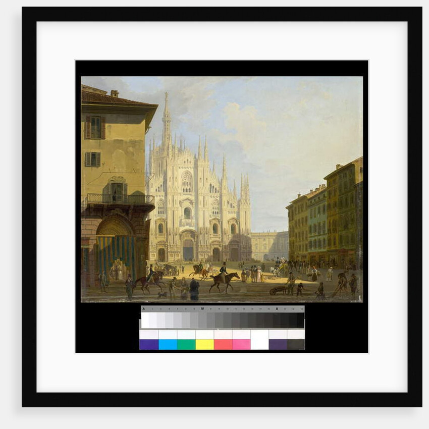 View of Piazza Duomo in Milan, 1819-28 by Giovanni Migliara