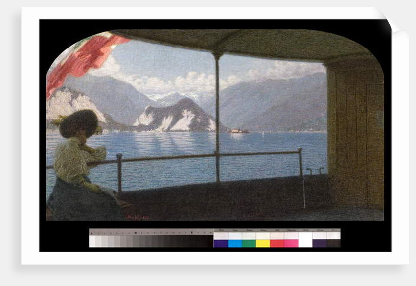 Boat on Lake Maggiore, 1915 by Angelo Morbelli