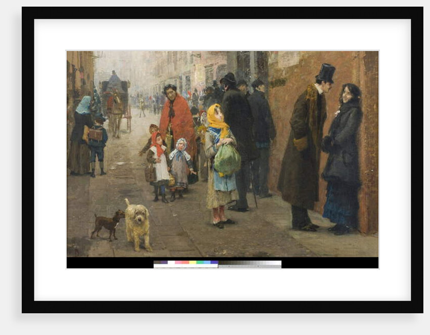 A street in Milan, 1881 by Luigi Rossi