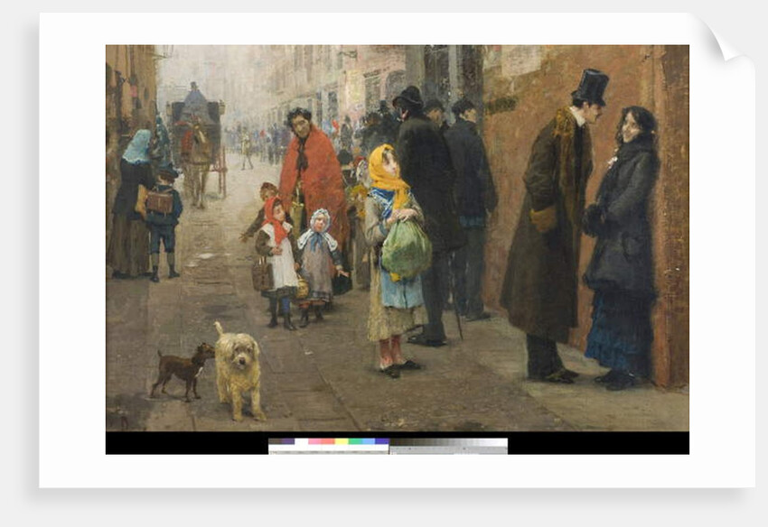 A street in Milan, 1881 by Luigi Rossi
