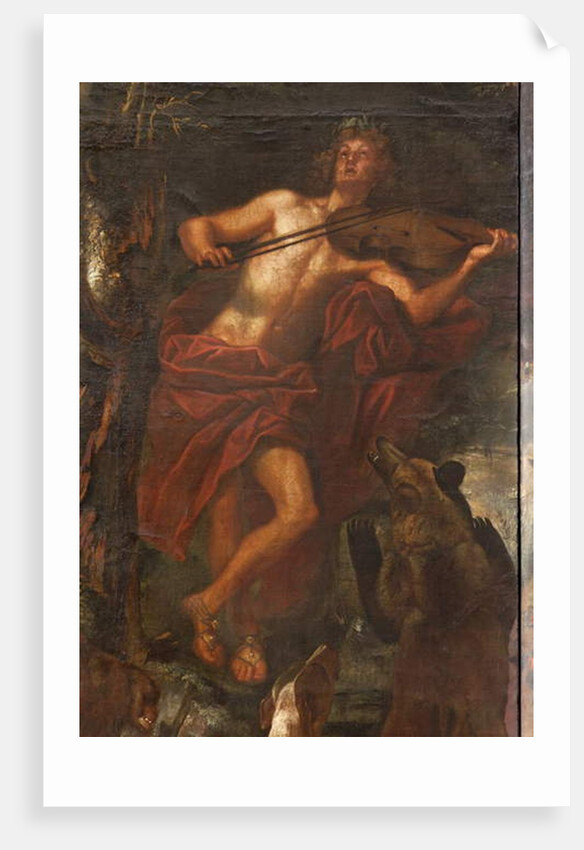 Orpehus enchanting the animals with music, Myth of Orpheus by Italian School