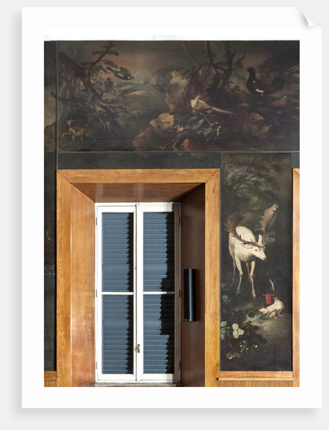 Reindeer, roosters and other animals, Myth of Orpheus by Italian School