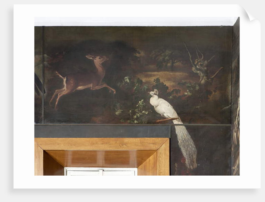 White peacock and roe deer, Myth of Orpheus by Italian School