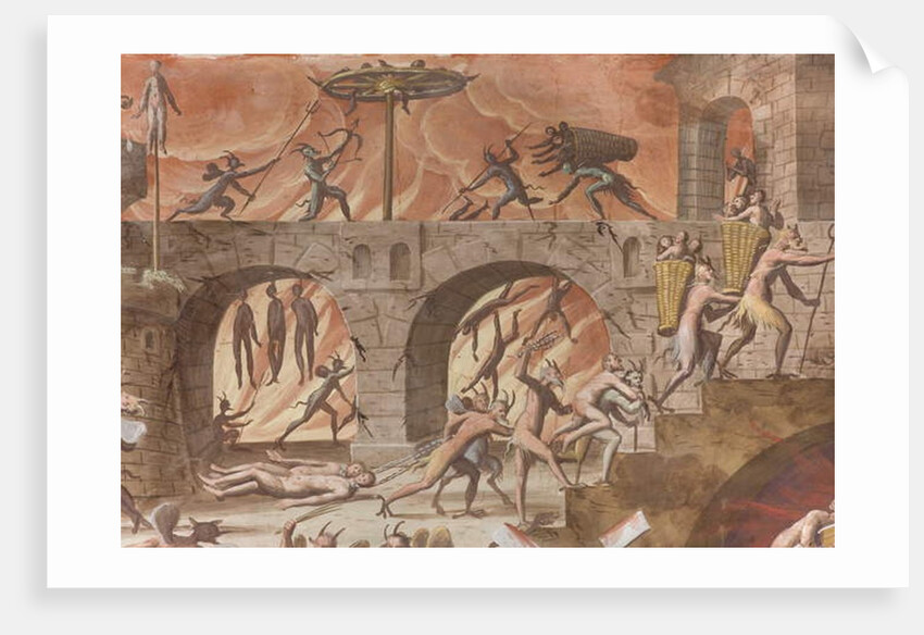 Hell, 1614 by Giovanni Mauro della (c.1575-1640) Rovere