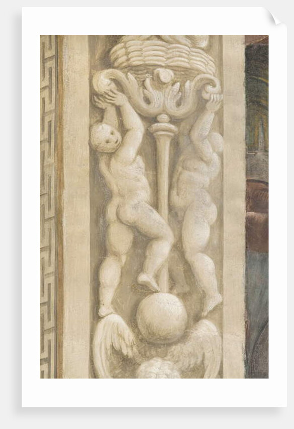 Putti, decorations around the windows by Lattanzio Gambara