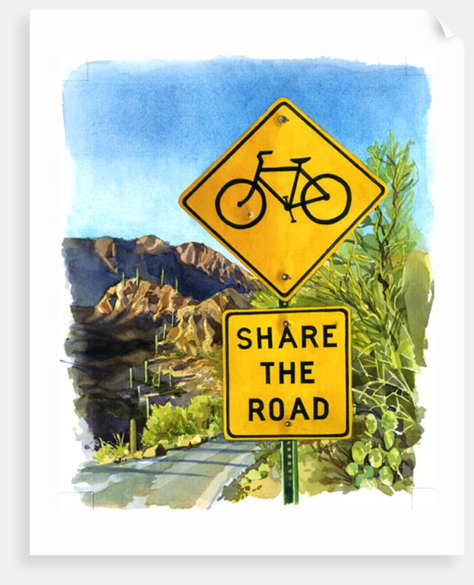 Share the Road, Gates Pass, 2004 by Lucy Masterman