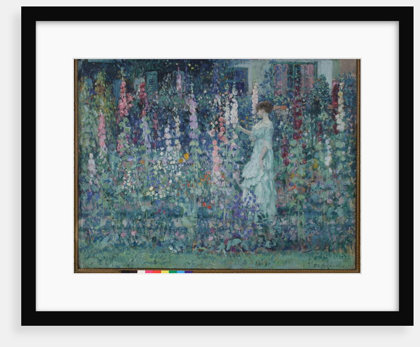 Hollyhocks by Frederick Carl Frieseke