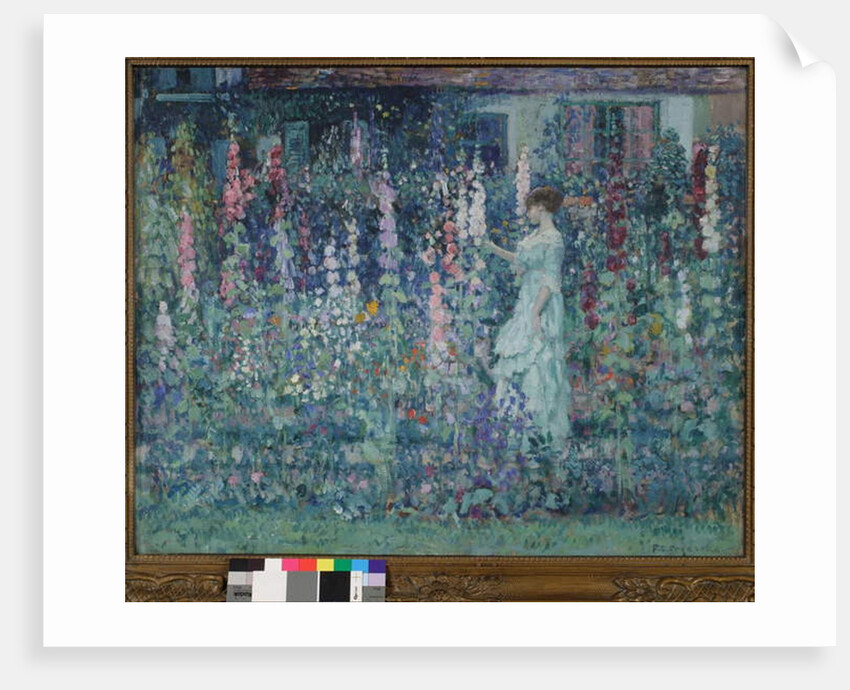 Hollyhocks by Frederick Carl Frieseke
