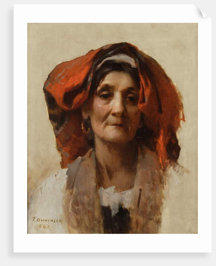 Head of an Italian Woman, 1887 by Frank Duveneck
