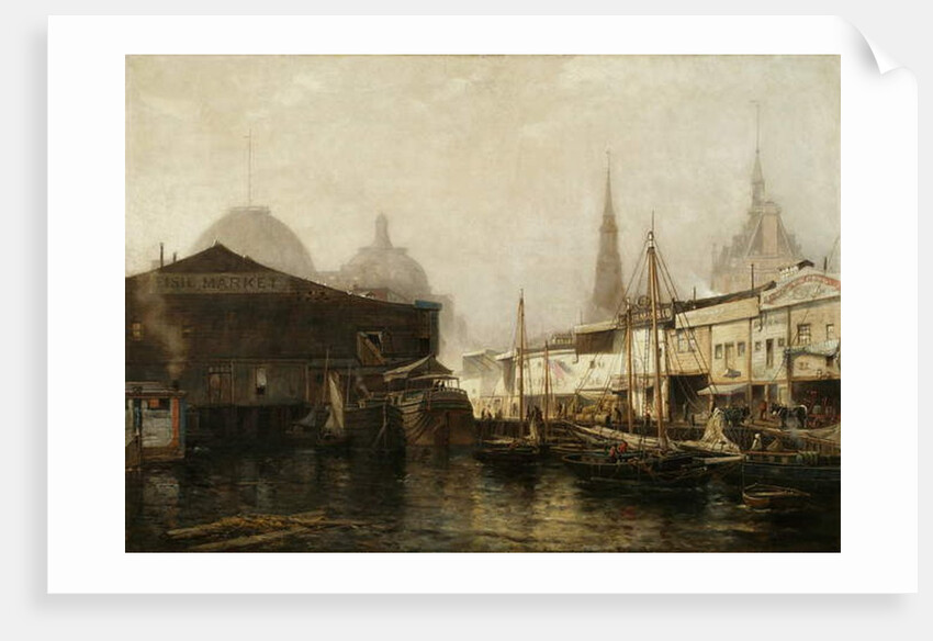 North River Pierhead, 1877 by Arthur Quartley