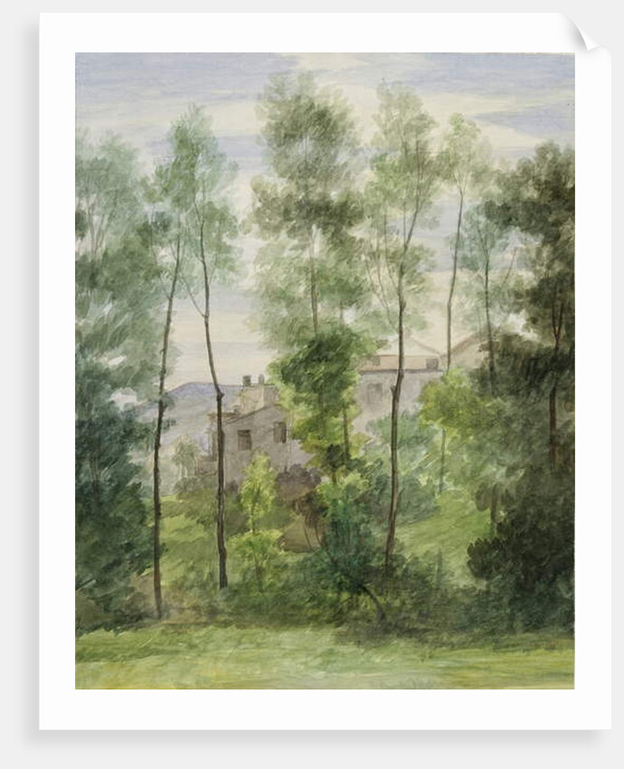 Landscape with buildings by George Henry Hall