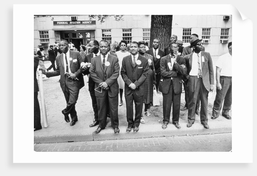 The March on Washington: Federal Aviation Agency Workers Watch the Marchers on Constitution Avenue, 28th August 1963 by Nat Herz