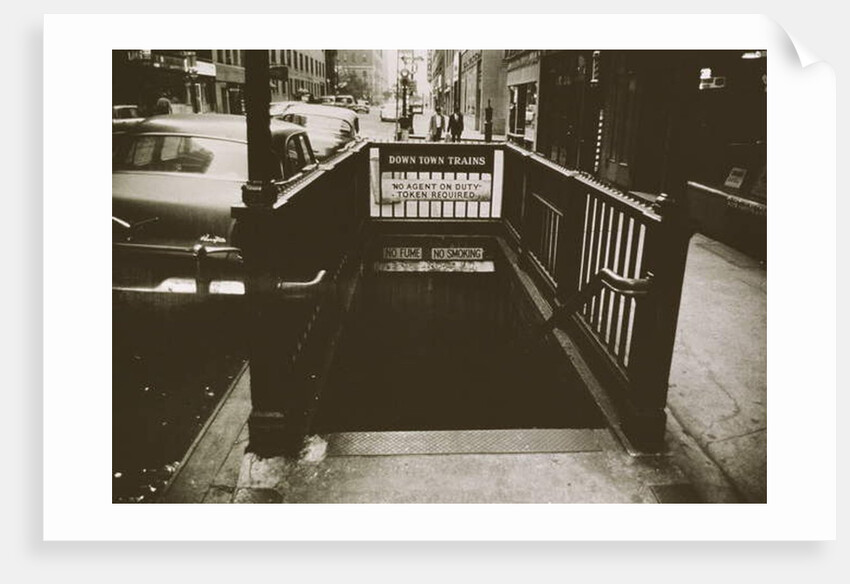 New York City Downtown Subway Entrance, Untitled 42, c.1953-64 by Nat Herz