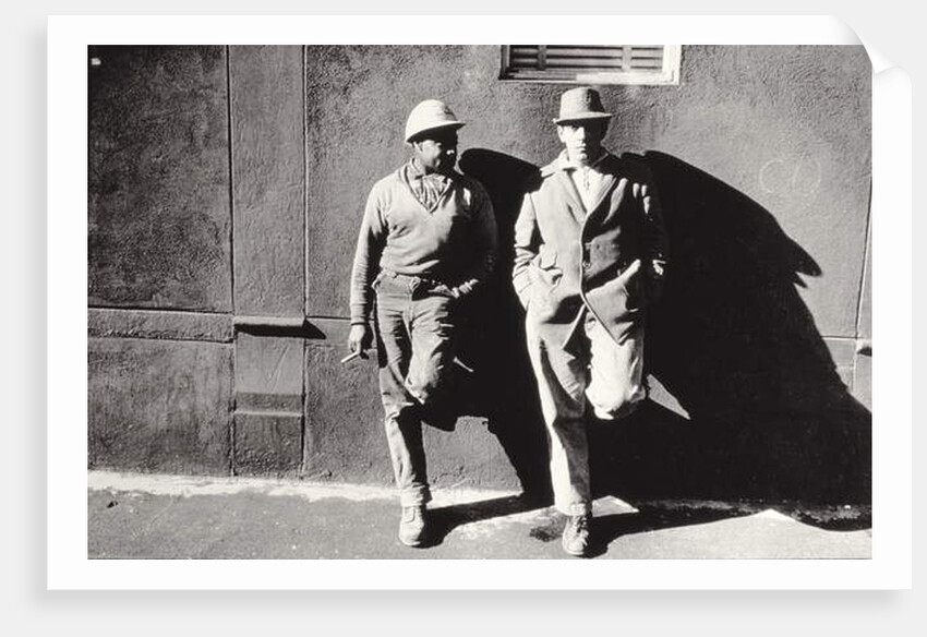 Two Workmen Against a Building, New York City, Untitled 43, c.1953-64 by Nat Herz