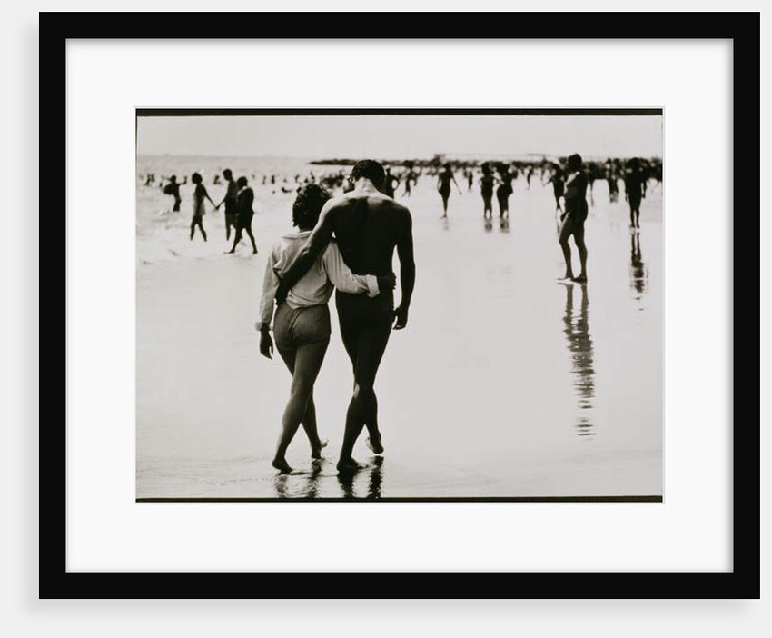 Couple Walking in the Water at Coney Island, New York City, Untitled 46, c.1953-64 by Nat Herz