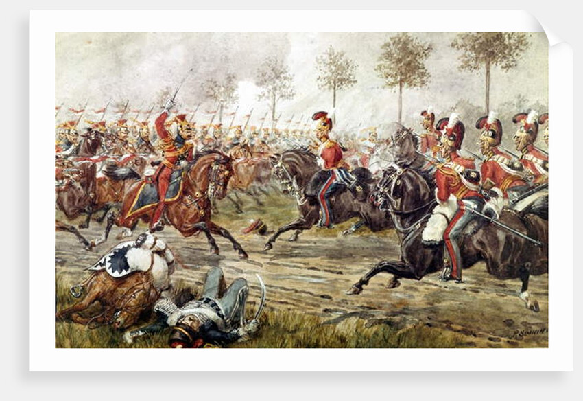Charge of the 1st Life Guards at Genappe, 17 June 1815, c.1890 by Richard Simkin