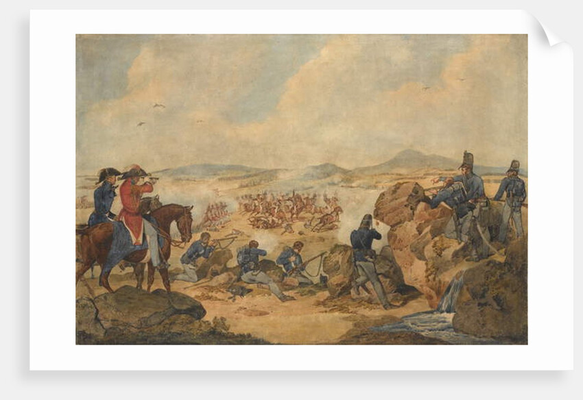 An action during the Peninsular War, with riflemen of 95th Regiment acting as snipers, c.1810 by Denis Dighton