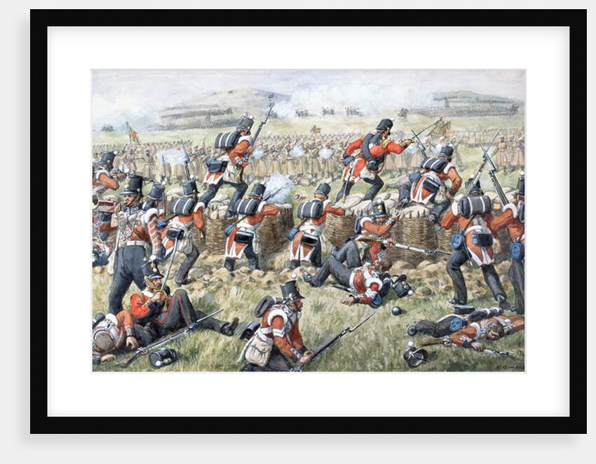 The 23rd Regiment Royal Welsh Fusiliers at the Battle of the Alma on 20th September, 1854 by Richard Simkin