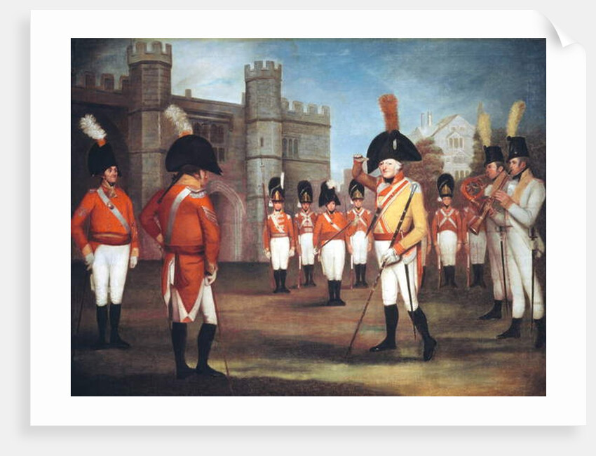 The Staffordshire Militia on parade at Windsor Castle, c.1804 by Arthur William (circle of) Devis