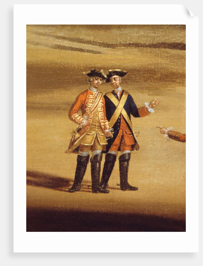 Two officers in conversation, c.1758 by Samuel Wale