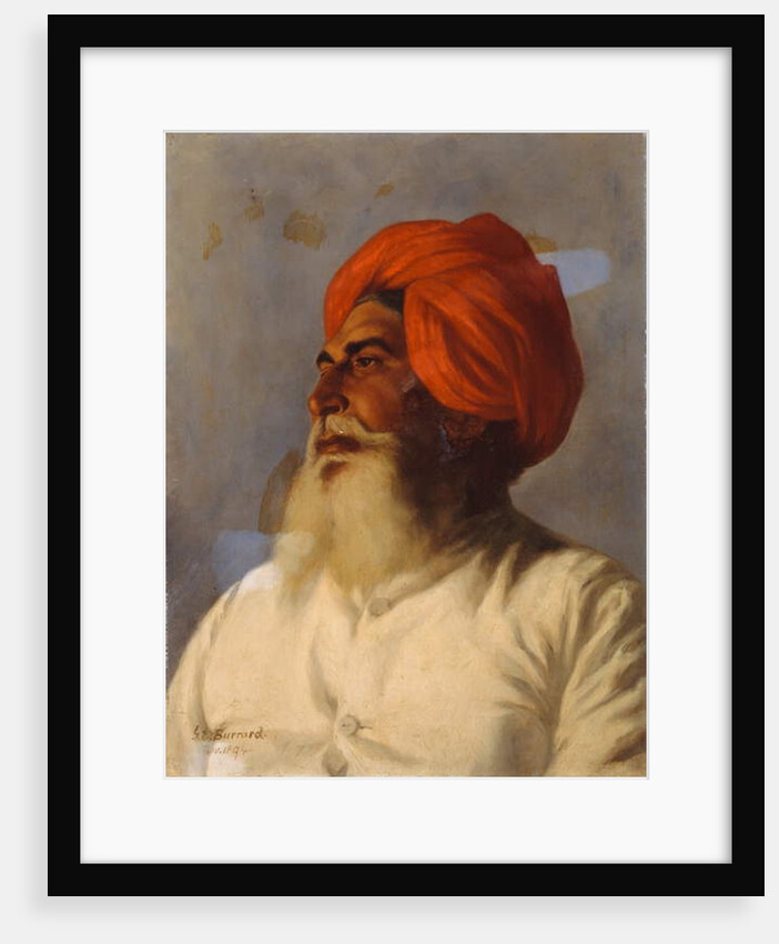 Ganda Singh, a Sikh chaprassee of Col Wilmer's topographical No.14 survey party, 1894 by Gertrude Ellen Burrard