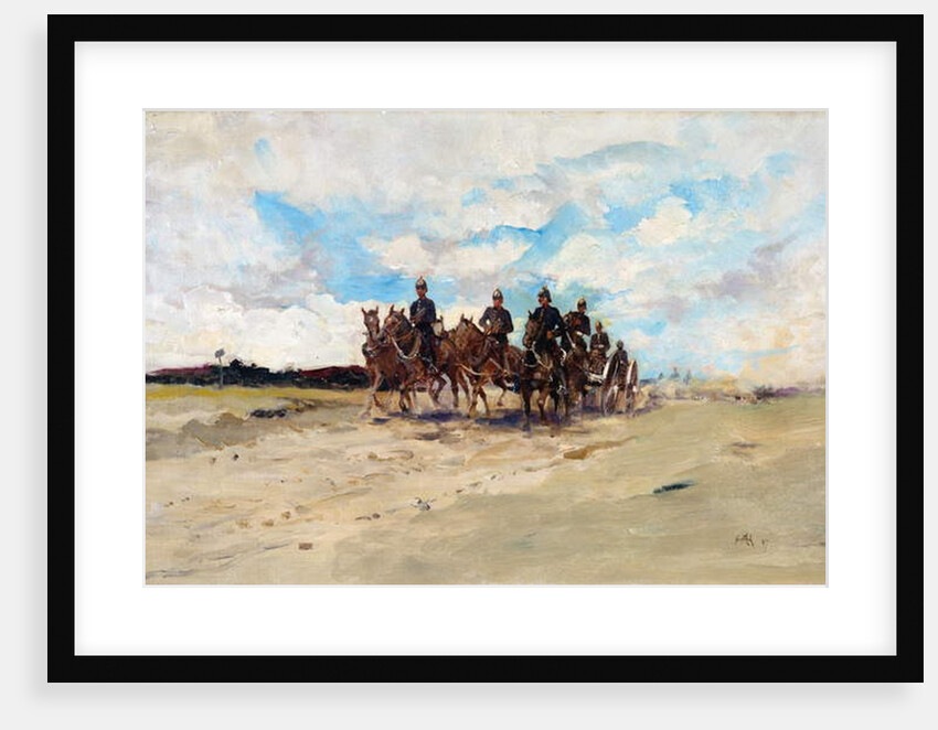 Royal Artillery, a field gun team on the march, 1897 by Edward Matthew Hale