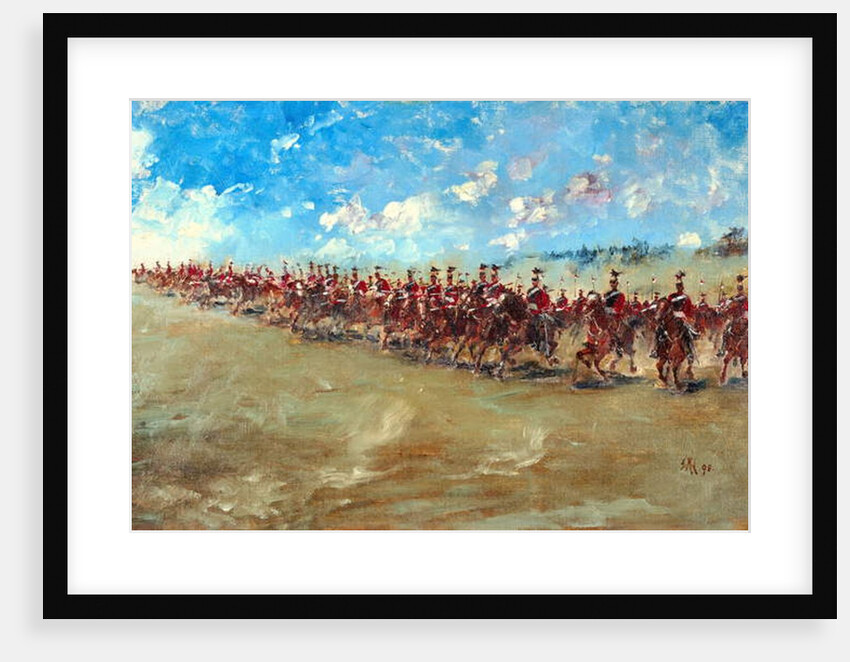 16th Lancers advancing at a gallop, 1898 by Edward Matthew Hale