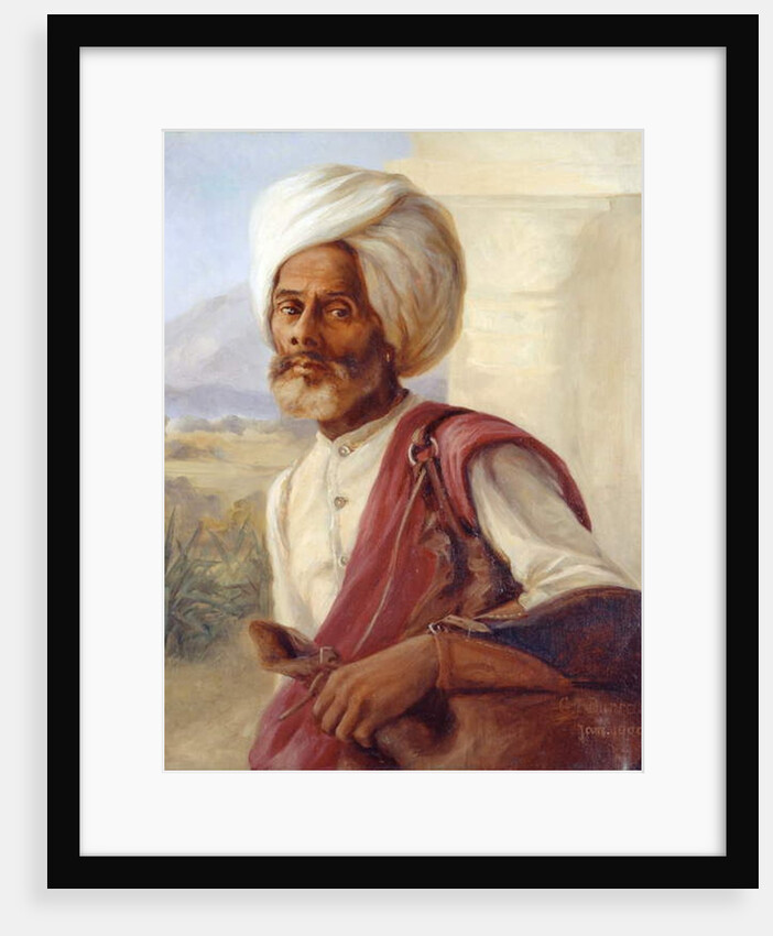 Chedi, water carrier to the artist and her husband at Dehra in 1909 by Gertrude Ellen Burrard