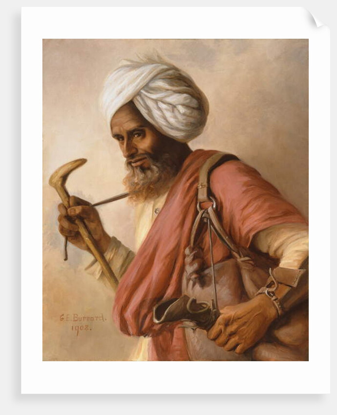 Hasan, water carrier to the artist and her husband at Simla in 1908 by Gertrude Ellen Burrard