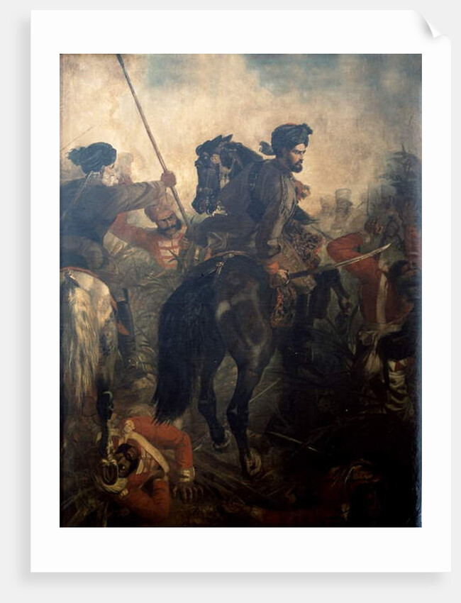 Captain Dighton MacNaghten Probyn at the Battle of Agra on 10th of October 1857, c.1860 by Chevalier Louis-William Desanges