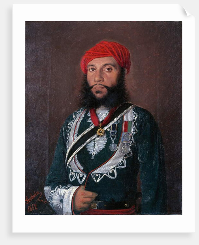 An Indian Officer of the 2nd Regiment Irregular Cavalry, 1852 by Alexander Sandor Svoboda