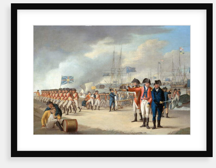 Landing of British troops under Sir Ralph Abercromby on the island of Texel, Holland, 27th August 1799, c.1799 by Robert (attr. to) Dodd