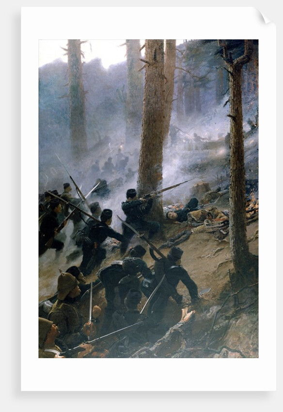 The attack on the Peiwar Kotal by the 5th Gurkha Rifles, Afghanistan, December 1878, c.1890 by Vereker Monteith Hamilton