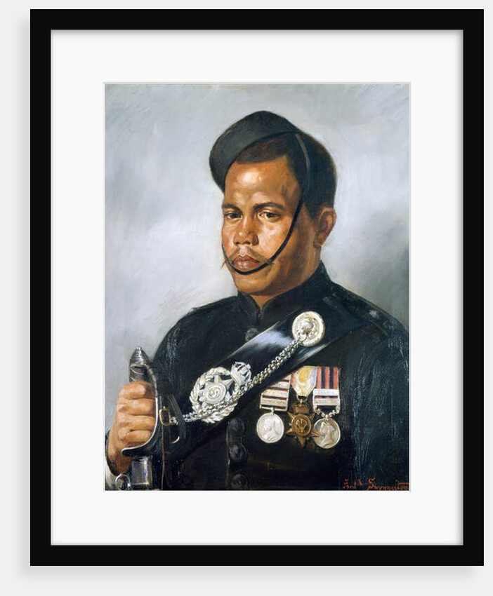 Jemadar Jangia Thapa, 5th Gurkha Regiment, 1890 by Frederick Swynnerton